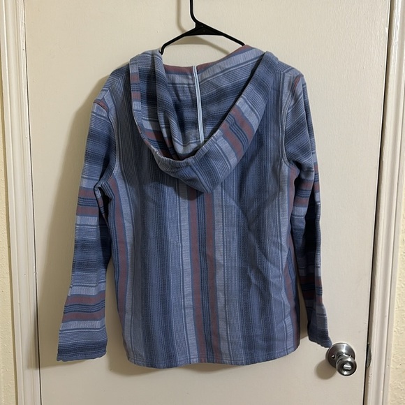 EUC Pendleton Striped V-Neck Hoodie - Picture 3 of 4